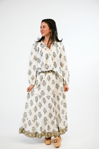 Olive Blouse - Antique Bloom