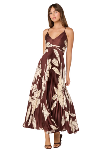 Clea Dress - Brown Floral